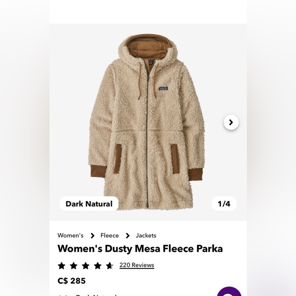 Patagonia fleece parka - Picture 1 of 4